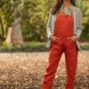 Linen Overalls - Rust