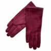 Wine Stitching Patterned Gloves
