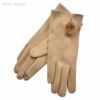 Ethical Fur Pom Pom Gloves - Camel