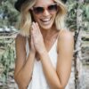 Sticks & Sparrow Sunglasses / Amber Crystal Blush