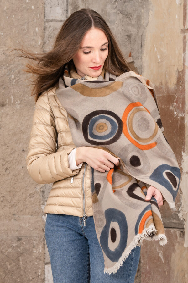 Bonnie Hand Painted Reversible Scarf