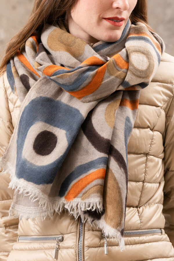 Bonnie Hand Painted Reversible Scarf - Image 2