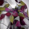Silk and Felt Plum Scarf
