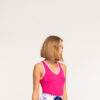 Bamboo Hot Pink T Back With Lace
