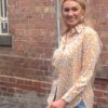 Long Sleeved Mustard Cuffed Blouse