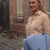 Long Sleeved Mustard Cuffed Blouse - Image 3