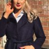 Navy Wool Classic Short Jacket - Image 3